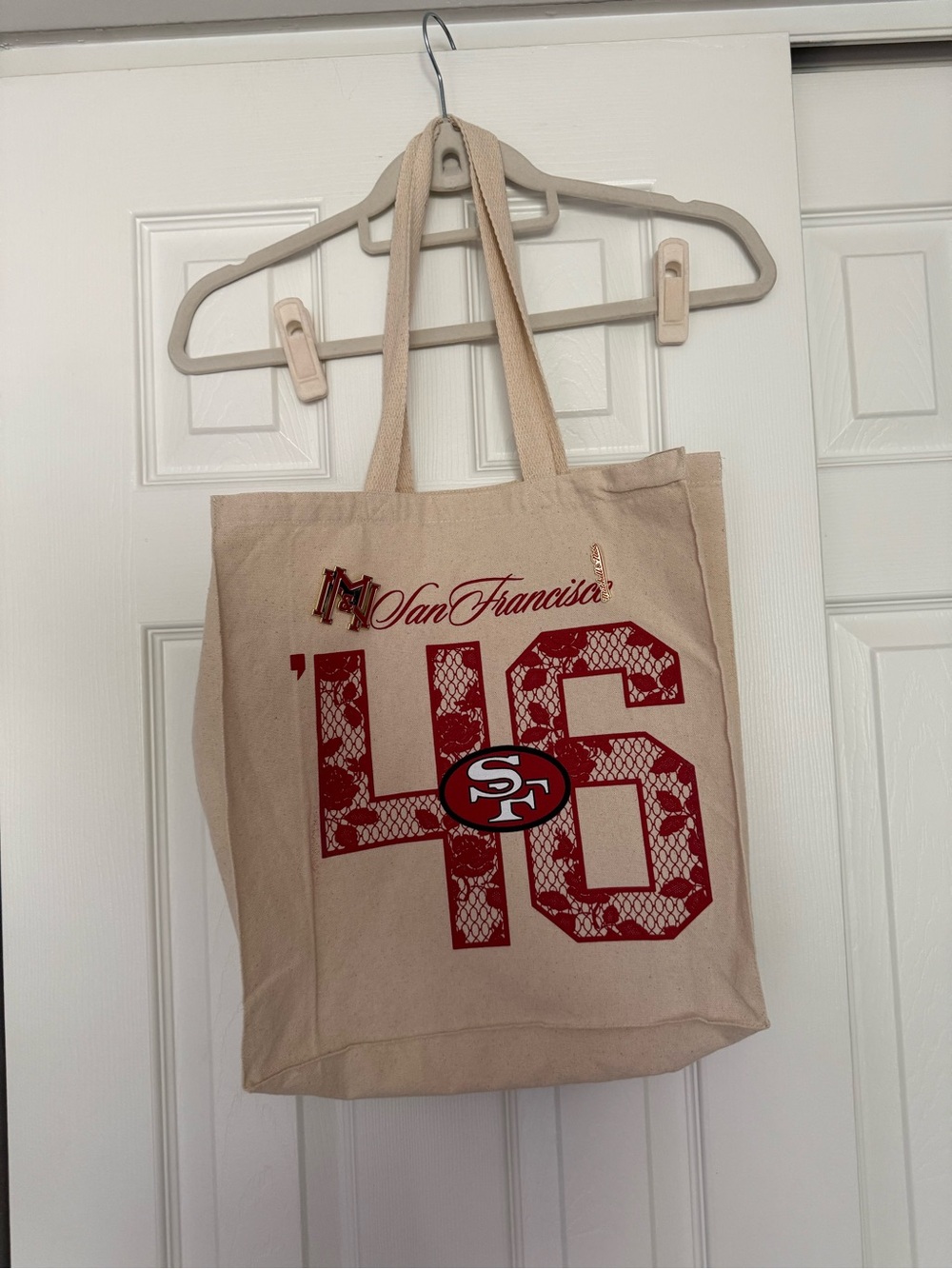 Mitchell & Ness Canvas NFL Team Tote Bag - San Fransisco 49ers